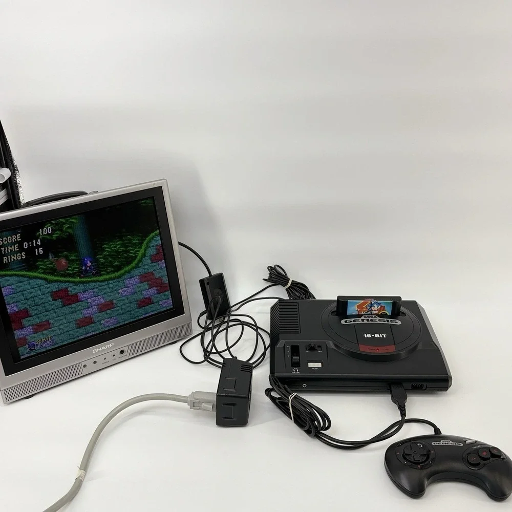 Sega Genesis Model 1 Console 1601 With Sonic 2 - Internally Cleaned Read Ds!